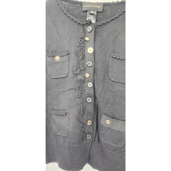Corey Lynn Calter Cardigan Anthropologie Embroidered Pocketed XS - Picture 4 of 6